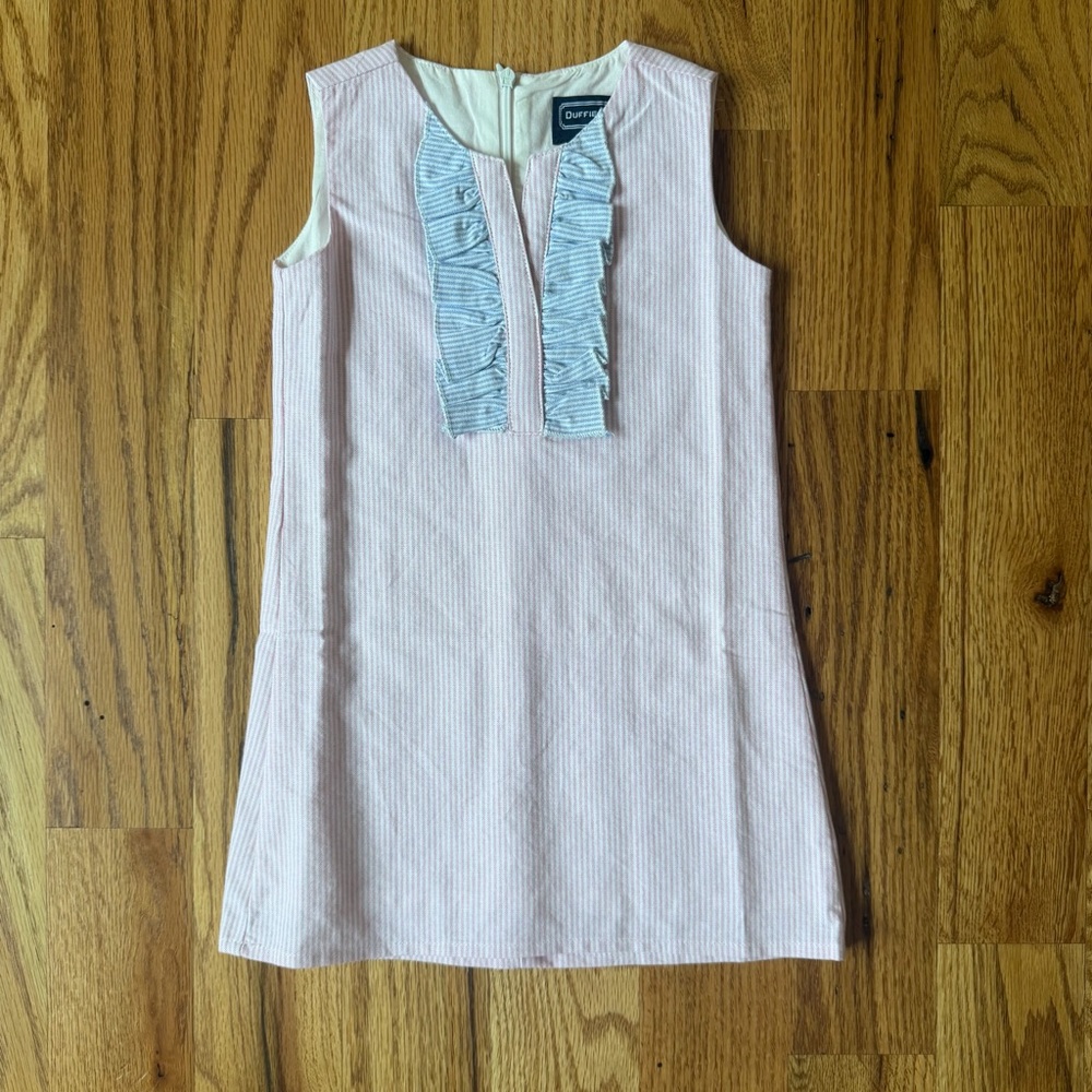 Duffield Lane Pink and Blue Striped Dress •2T•